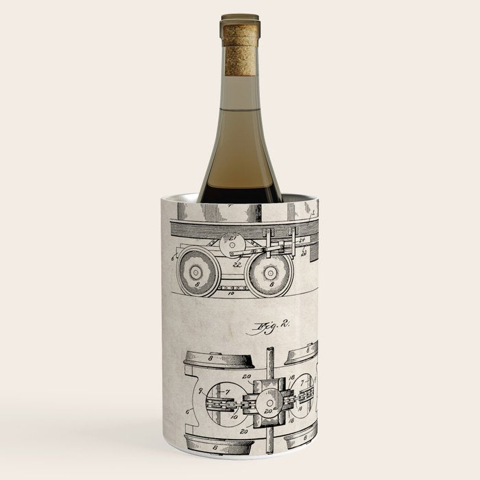 Train Locomotive Patent - Steam Train Art - Antique Wine Chiller Gallery Image 2
