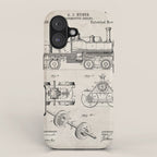Train Locomotive Patent - Steam Train Art - Antique iPhone Case Gallery Image 1
