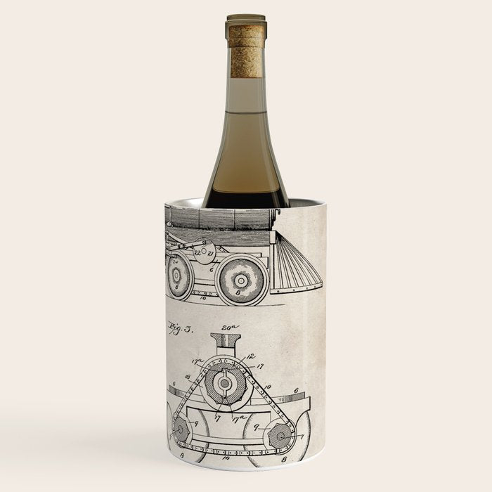 Train Locomotive Patent - Steam Train Art - Antique Wine Chiller Gallery Image 3