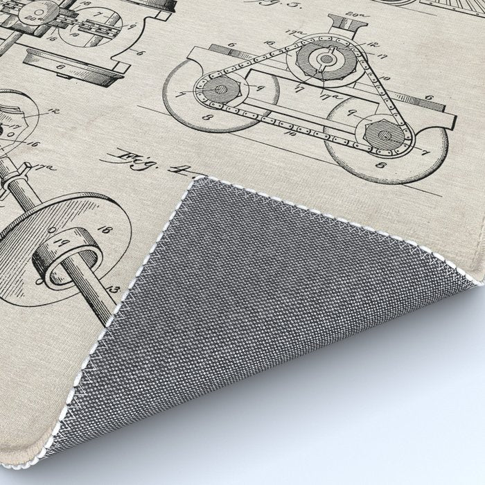 Train Locomotive Patent - Steam Train Art - Antique Rug Gallery Image 4