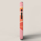 Mod Thang Trippy Retro Modern Abstract Pattern Orange Pink Apricot  iPhone Case Gallery Image 2
