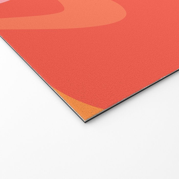 Mod Thang Trippy Retro Modern Abstract Pattern Orange Pink Apricot  Welcome Mat Gallery Image 2
