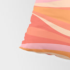 Mod Thang Trippy Retro Modern Abstract Pattern Orange Pink Apricot  Pillow Sham Gallery Image 4