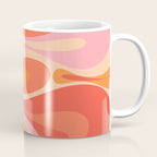 Mod Thang Trippy Retro Modern Abstract Pattern Orange Pink Apricot  Coffee Mug Gallery Image 1