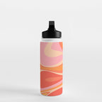 Mod Thang Trippy Retro Modern Abstract Pattern Orange Pink Apricot  Water Bottle Gallery Image 3