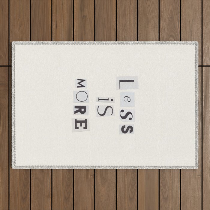 Less is more / Daily Reminder #2 Outdoor Rug Gallery Image 1