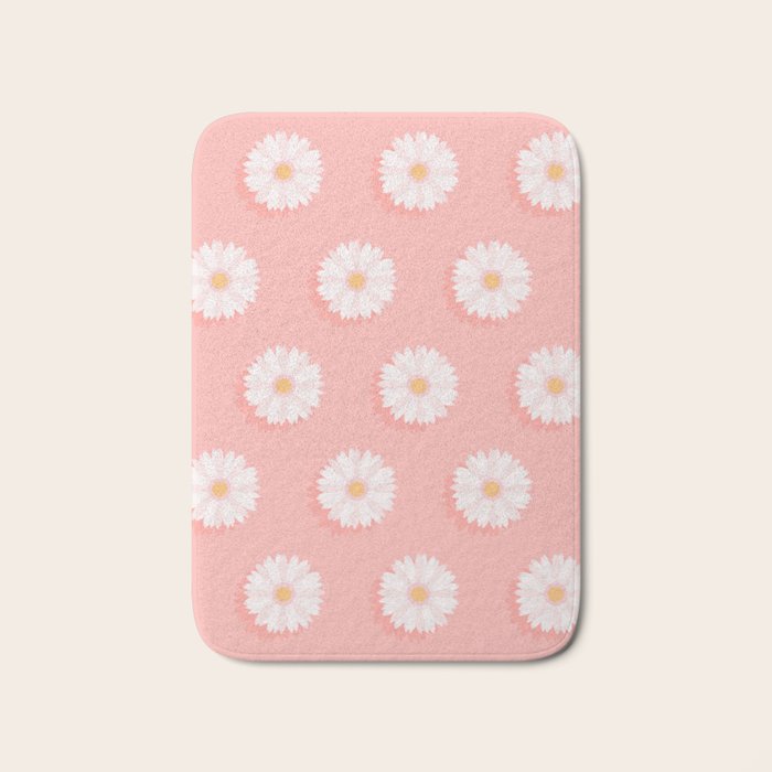 Pink Daisies  Bath Mat Gallery Image 1
