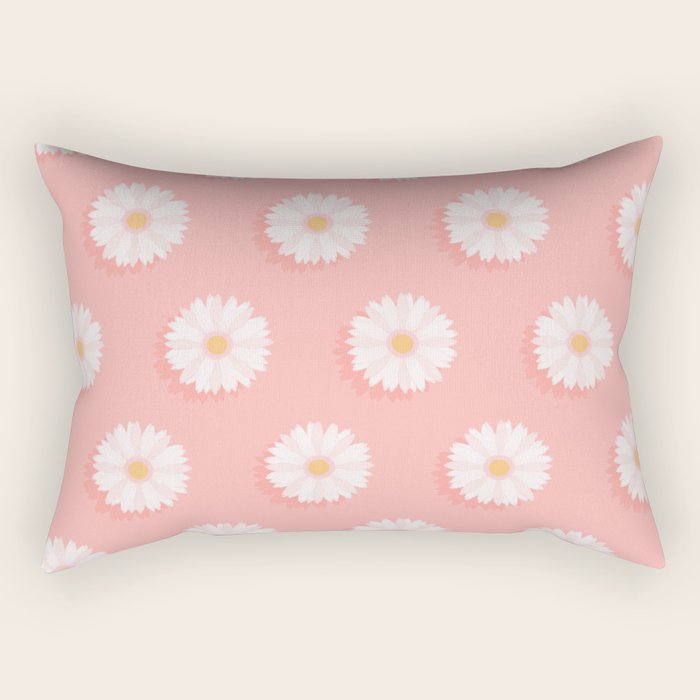 Pink Daisies  Rectangular Pillow Gallery Image 2