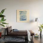 Blue Lines | Watercolor Painting Wood Wall Art Gallery Image 2
