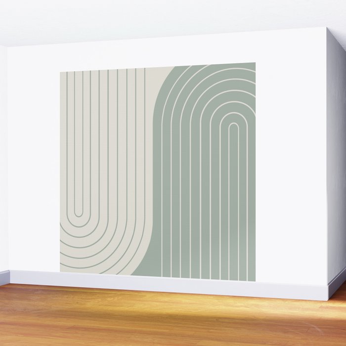 Two Tone Line Curvature LIII Wall Mural Gallery Image 2