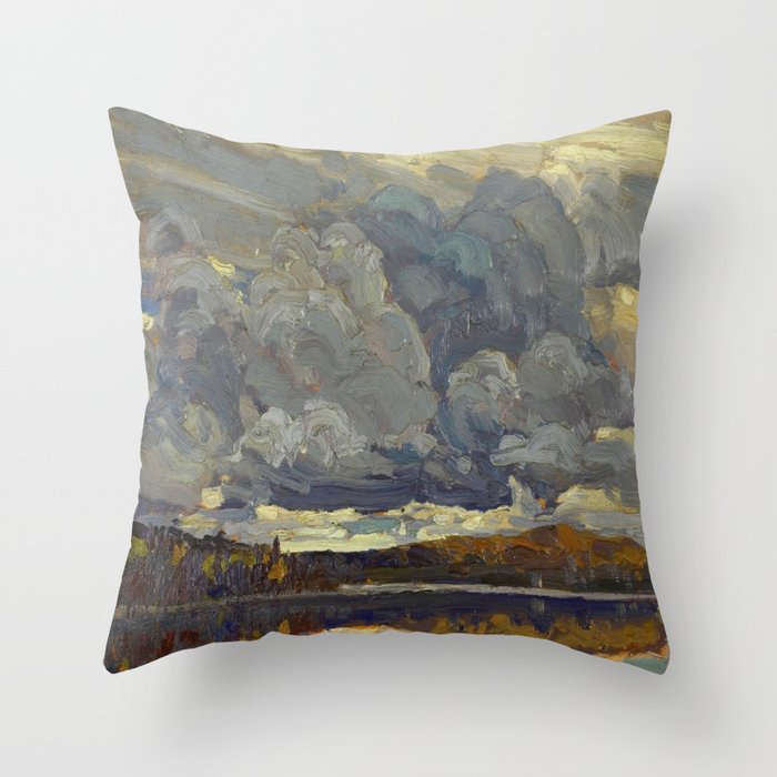 Tom Thomson Grey Sky 1914 Canadian Landscape Artist Throw Pillow Gallery Image 6