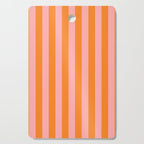 Bold Vertical Stripes Pattern (pink/orange) Cutting Board Gallery Image 1