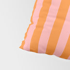 Bold Vertical Stripes Pattern (pink/orange) Pillow Sham Gallery Image 4