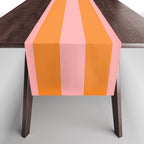 Bold Vertical Stripes Pattern (pink/orange) Table Runner Gallery Image 1