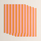 Bold Vertical Stripes Pattern (pink/orange) Wrapping Paper Gallery Image 3