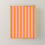 Bold Vertical Stripes Pattern (pink/orange) Mini Art Print Gallery Image 1