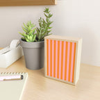 Bold Vertical Stripes Pattern (pink/orange) Mini Art Print Gallery Image 2
