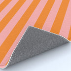 Bold Vertical Stripes Pattern (pink/orange) Rug Gallery Image 4