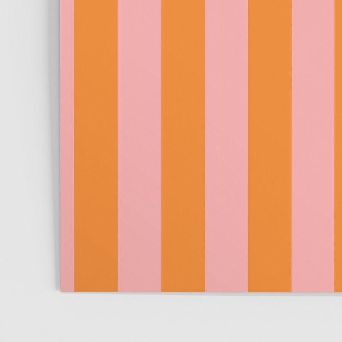 Bold Vertical Stripes Pattern (pink/orange) Poster Gallery Image 3