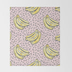 Go Bananas! (pink) Throw Blanket Gallery Image 2