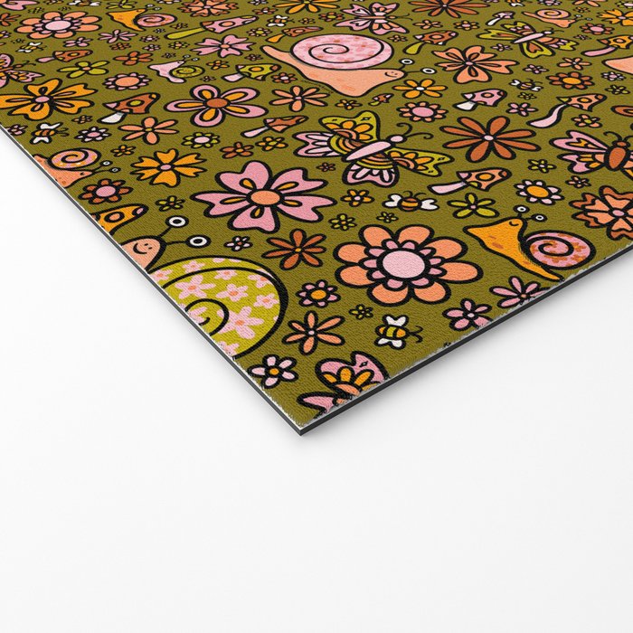 Spring Snail Print Welcome Mat Gallery Image 2