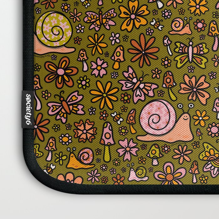 Spring Snail Print Laptop Sleeve Gallery Image 3