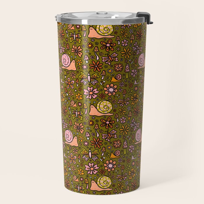 Spring Snail Print Travel Mug Gallery Image 2