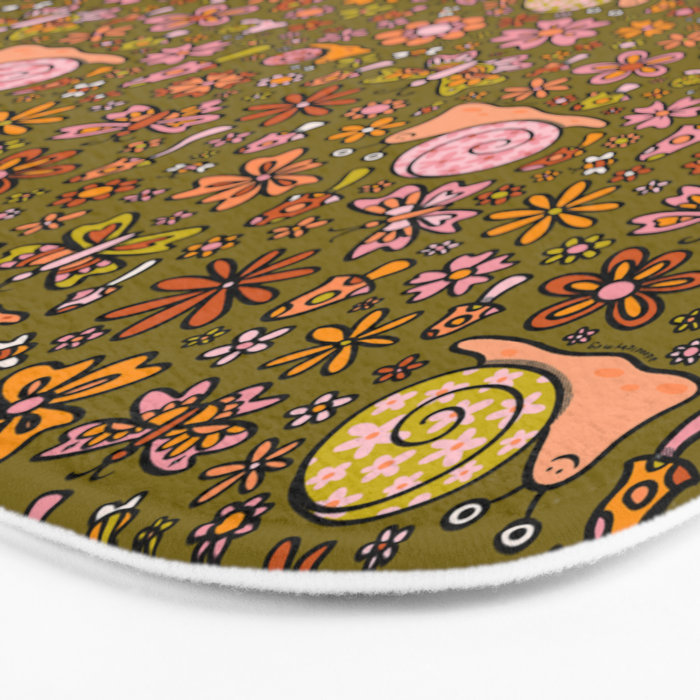 Spring Snail Print Bath Mat Gallery Image 3