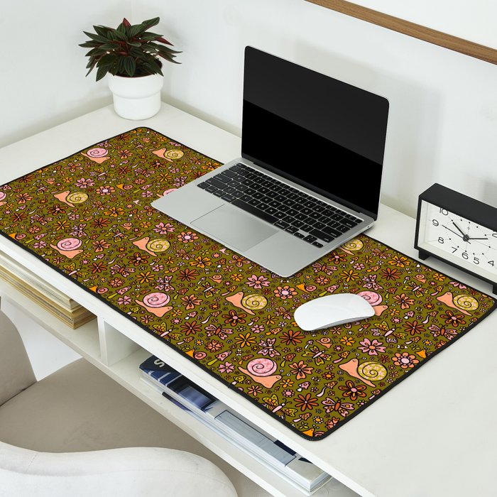 Spring Snail Print Desk Mat Gallery Image 2