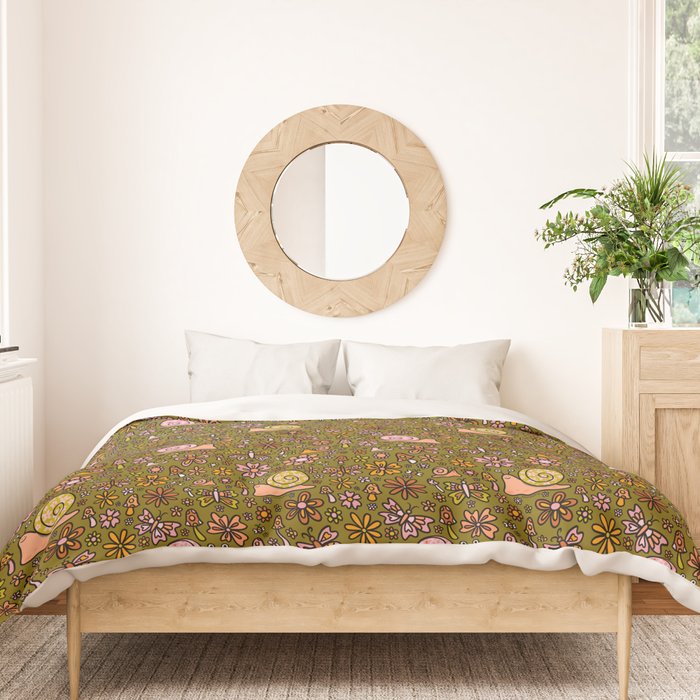 Spring Snail Print Duvet Cover Gallery Image 3