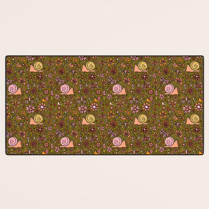 Spring Snail Print Desk Mat Gallery Image 3