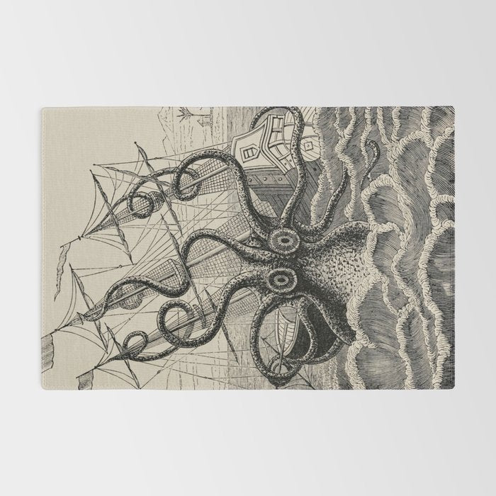 The octopus; or, The âDevil-fishâ - Henry Lee - 1875 Giant Octopus Sinking Ship Rug Gallery Image 2