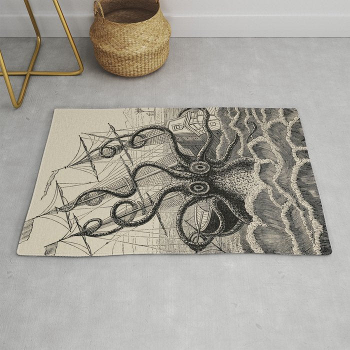 The octopus; or, The âDevil-fishâ - Henry Lee - 1875 Giant Octopus Sinking Ship Rug Gallery Image 1