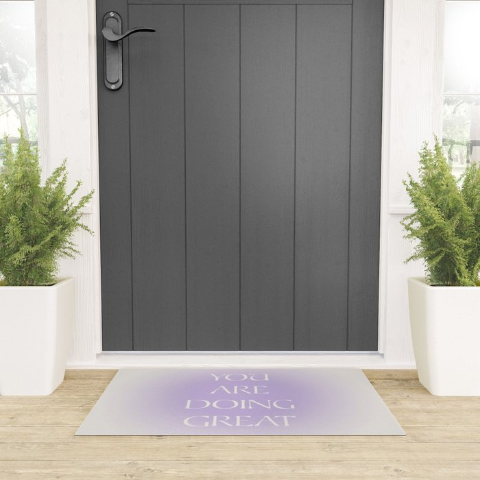 You Are Doing Great Lavender Gradient Welcome Mat Gallery Image 3