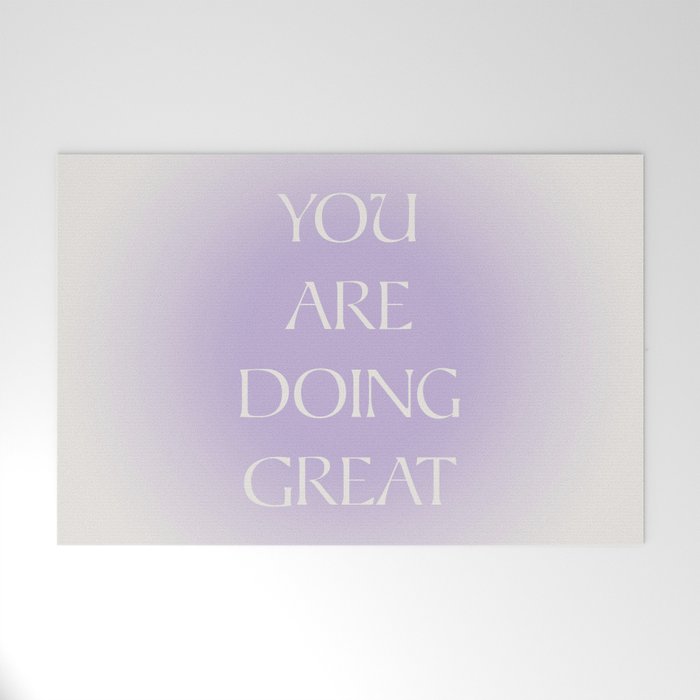 You Are Doing Great Lavender Gradient Welcome Mat Gallery Image 1