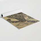 Striped Vintage Minhwa Tiger and Magpie Yoga Mat Gallery Image 2