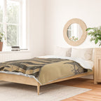 Striped Vintage Minhwa Tiger and Magpie Duvet Cover Gallery Image 2