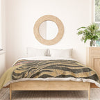 Striped Vintage Minhwa Tiger and Magpie Duvet Cover Gallery Image 3