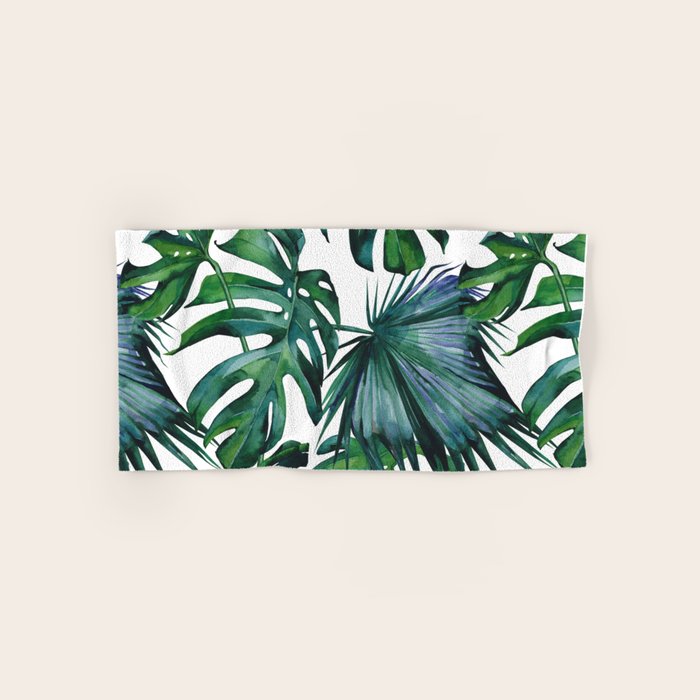 Tropical Palm Leaves Classic Bath Towel Gallery Image 1