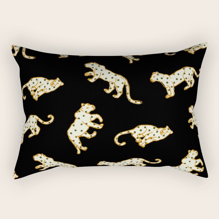 Leopard at Night Rectangular Pillow Gallery Image 2