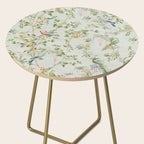 Floral Garden Climbing Vines and Chinoiserie Birds on mint Side Table Gallery Image 2