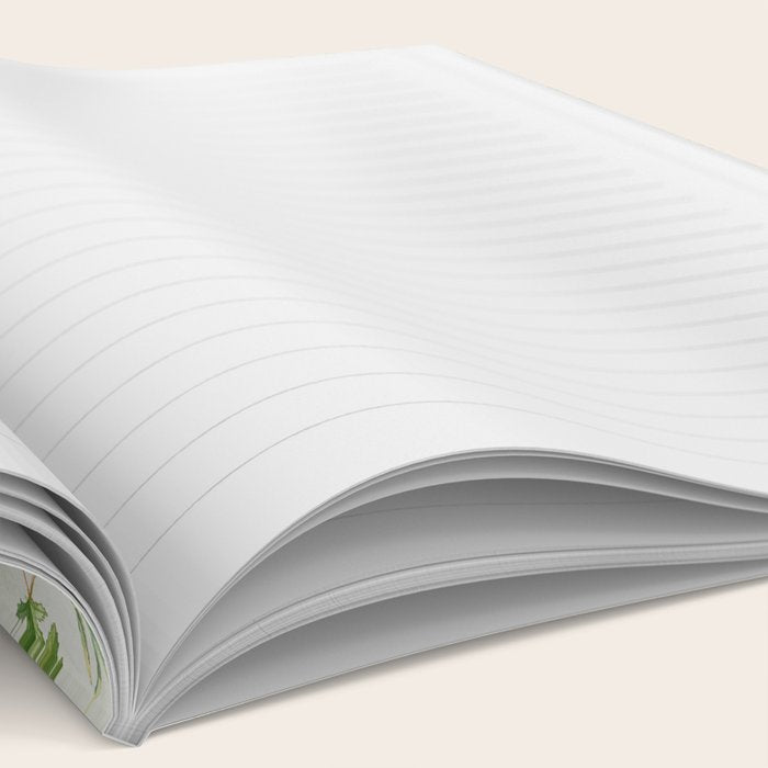 Floral Garden Climbing Vines and Chinoiserie Birds on mint Notebook Gallery Image 2