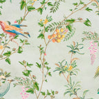 Floral Garden Climbing Vines and Chinoiserie Birds on mint Coffee Mug Gallery Image 2