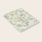 Floral Garden Climbing Vines and Chinoiserie Birds on mint Notebook Gallery Image 3