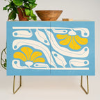 Iceberg & Golden Poppy: Les Fleurs | Flower Market Color Series 03 Credenza Gallery Image 1