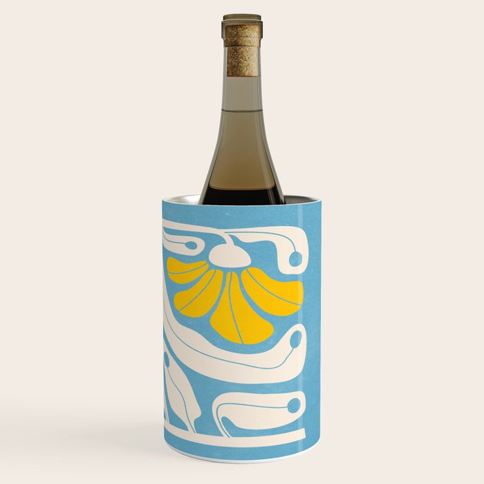 Iceberg & Golden Poppy: Les Fleurs | Flower Market Color Series 03 Wine Chiller Gallery Image 3