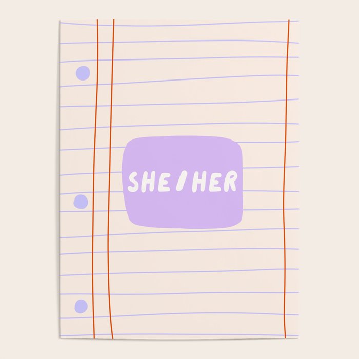 She/Her - pronoun badge  Poster Gallery Image 4