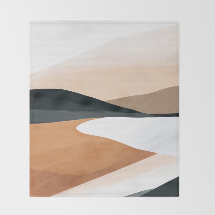 Abstract Art Landscape 15 Throw Blanket Gallery Image 2