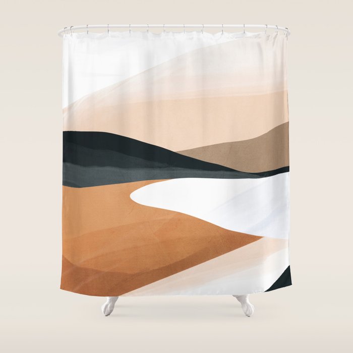 Abstract Art Landscape 15 Shower Curtain Gallery Image 1