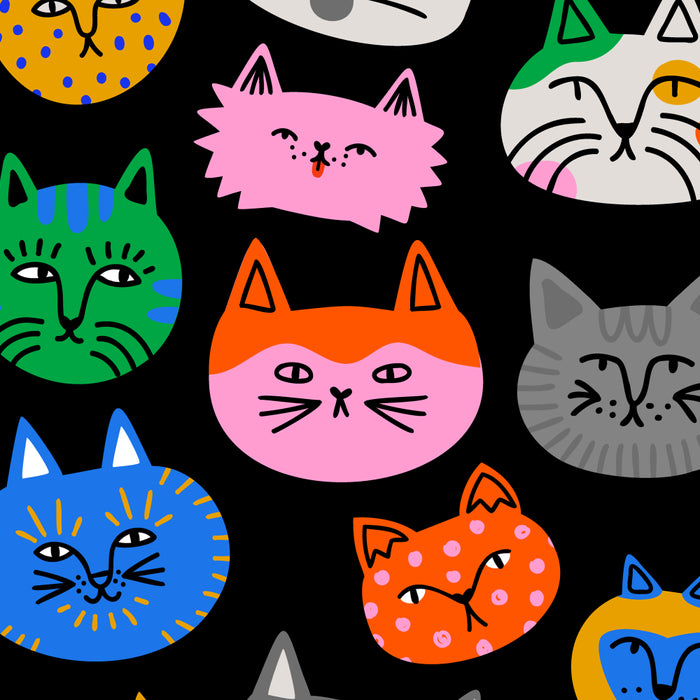 Funny colorful cat cartoon pattern Coffee Mug Gallery Image 2